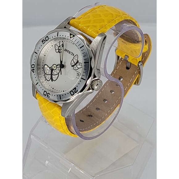 Angel Lady Model 12517 - Ladies Butterfly YellowWatch Quartz